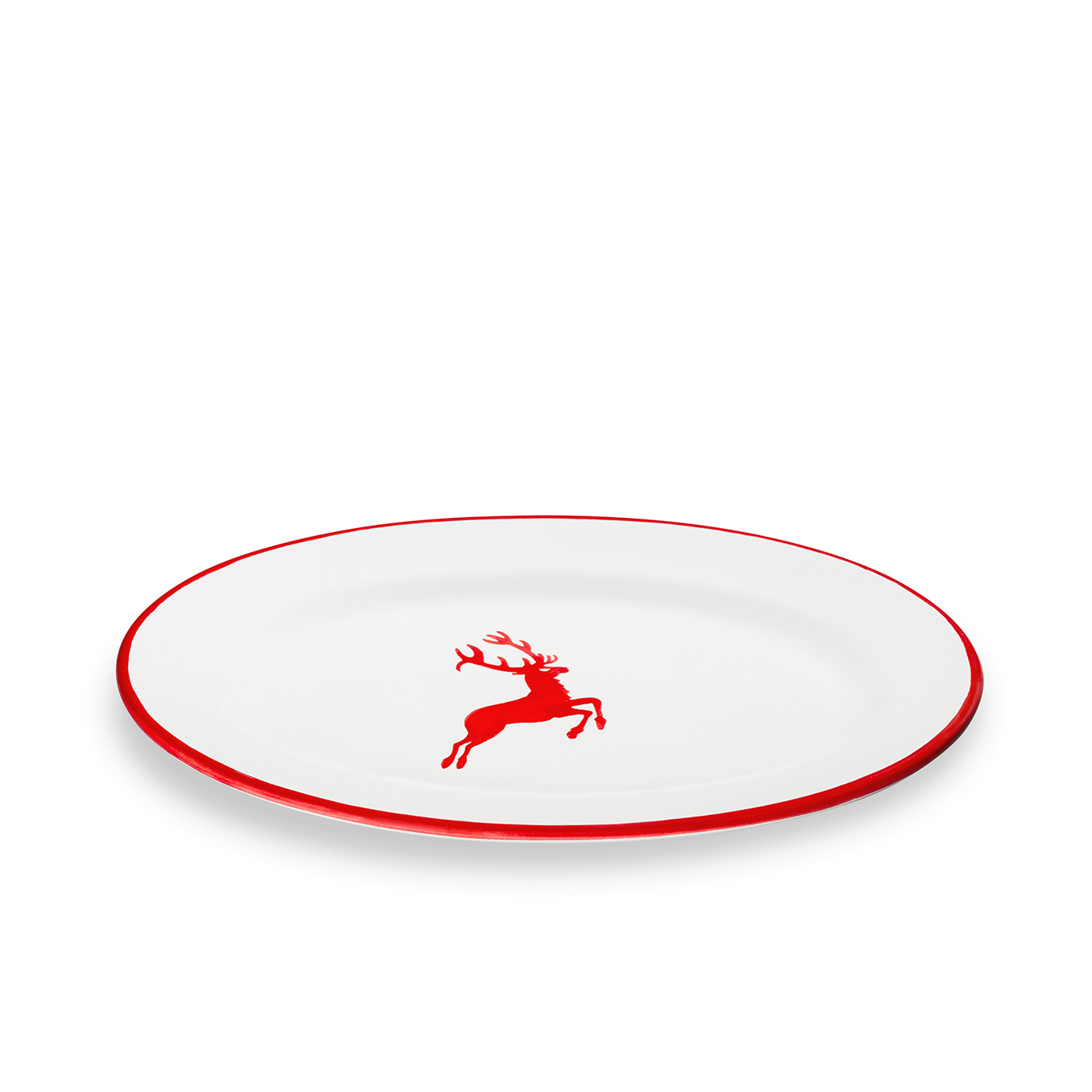 Platte oval mit Fahne