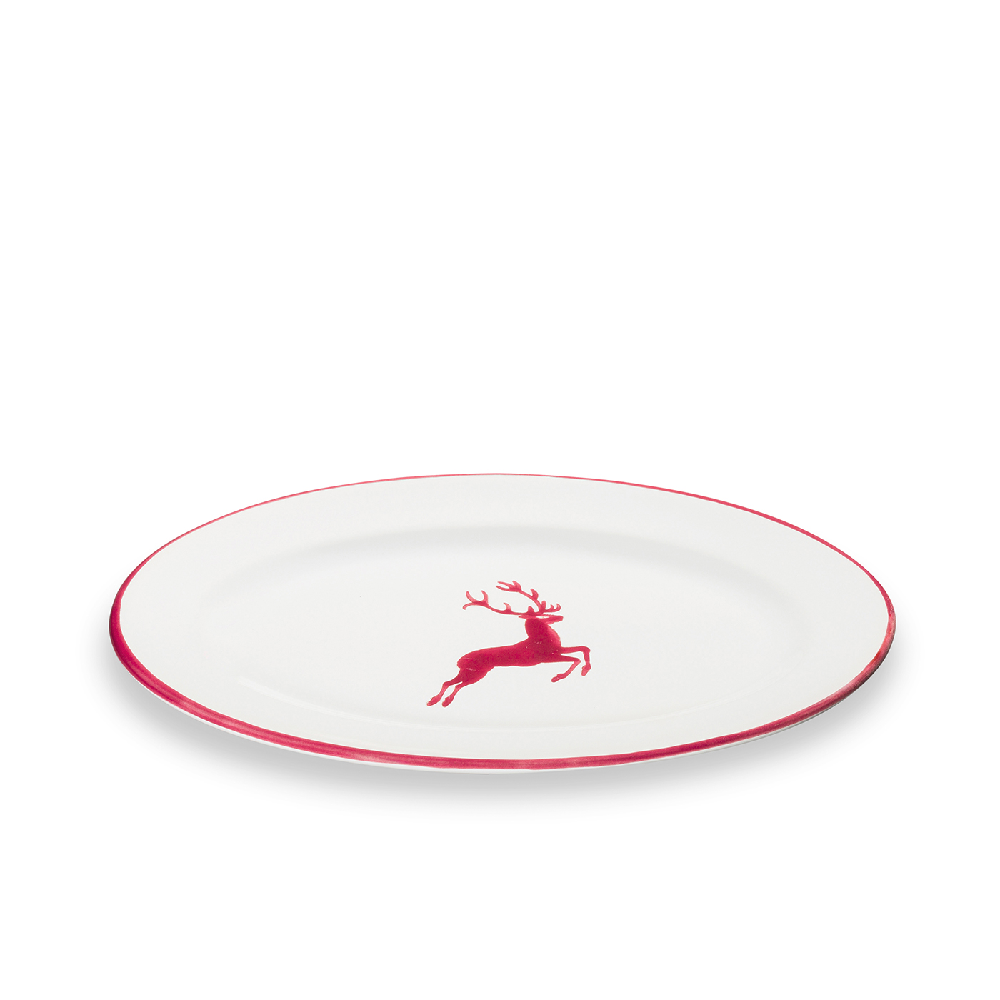 Platte oval mit Fahne